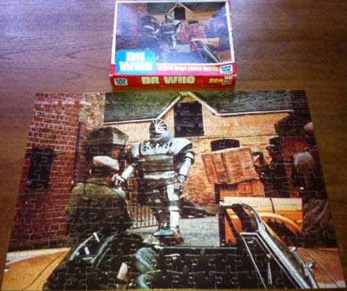 Doctor Who Vintage 1974 Whitman 224 Large Piece Jigsaw Puzzle Featuring the Giant Robot Battling Unit Troops.