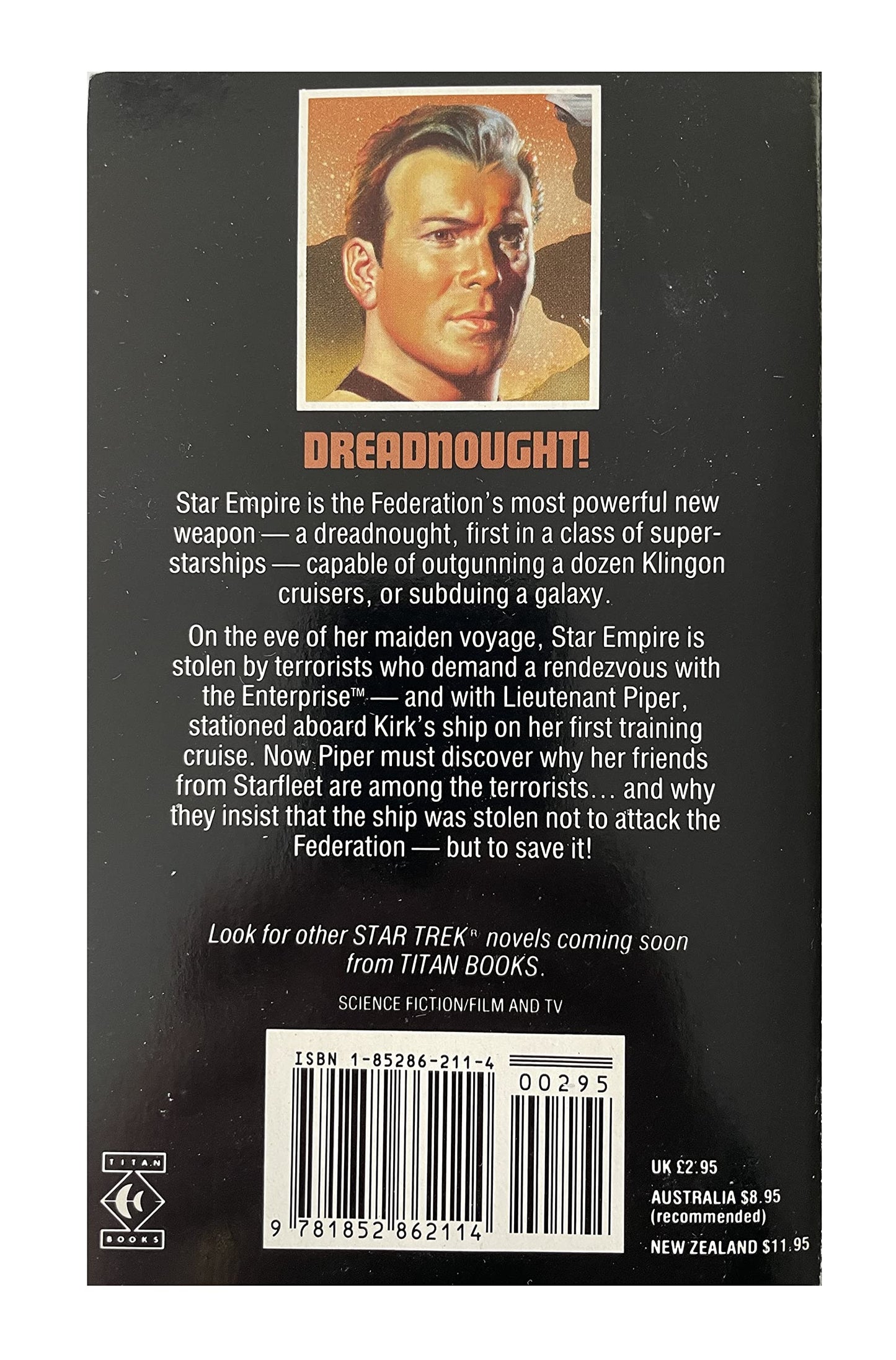 Vintage 1989 The New Star Trek Novel - Dreadnought - Paperback Book - By Diane Carey - Shop Stock Room Find