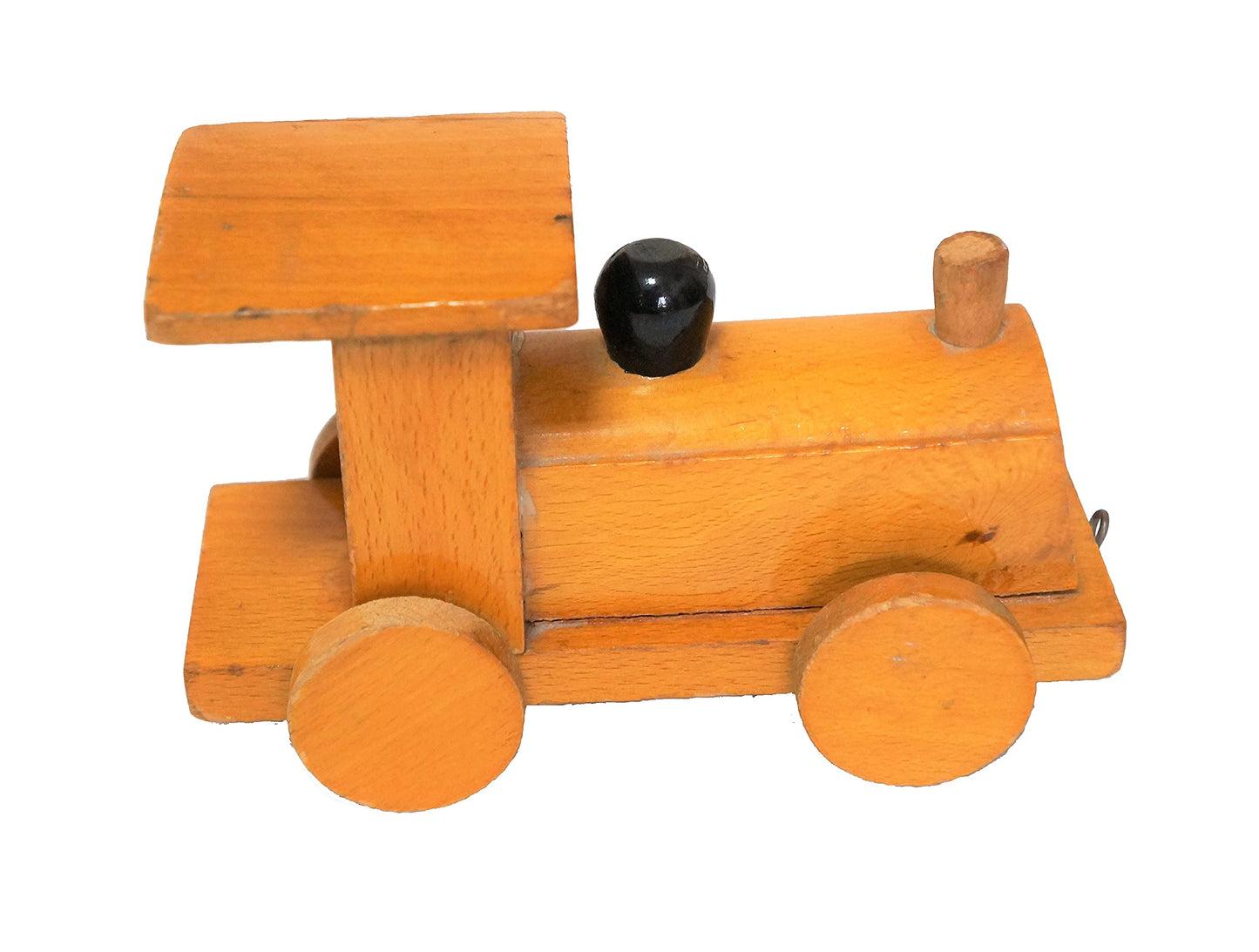 Vintage 1950's Wooden Train Engine Hand Made Toy With Front Hook - Very Good Condition