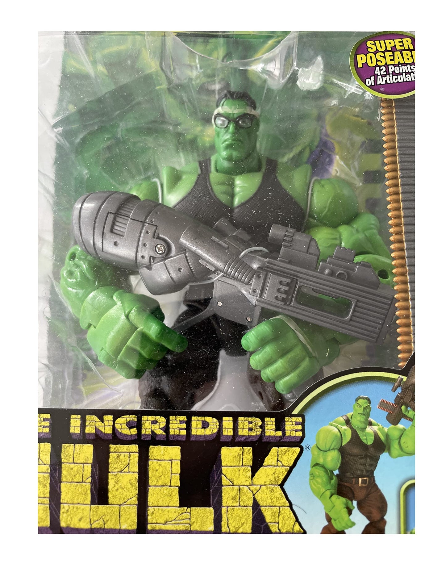 Vintage 2004 Marvel The Incredible Hulk - Smart Hulk Highly Detailed Poseable Action Figure - Brand New Factory Sealed Shop Stock Room Find