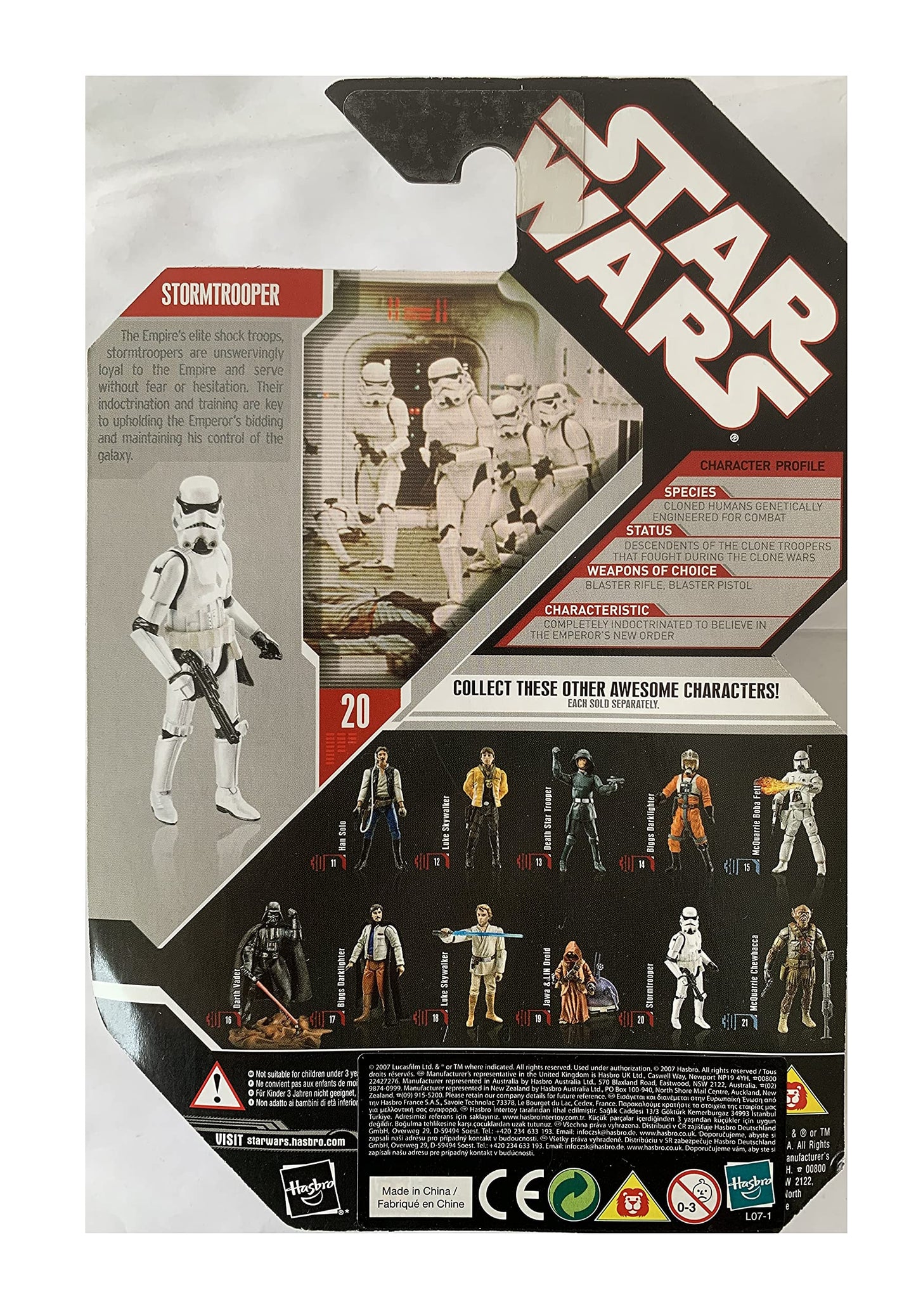 Vintage 2007 Star Wars Saga 30th Anniversary A New Hope Imperial Stormtrooper Action Figure With Exclusive Collector Coin - Brand New Factory Sealed Shop Stock Room Find