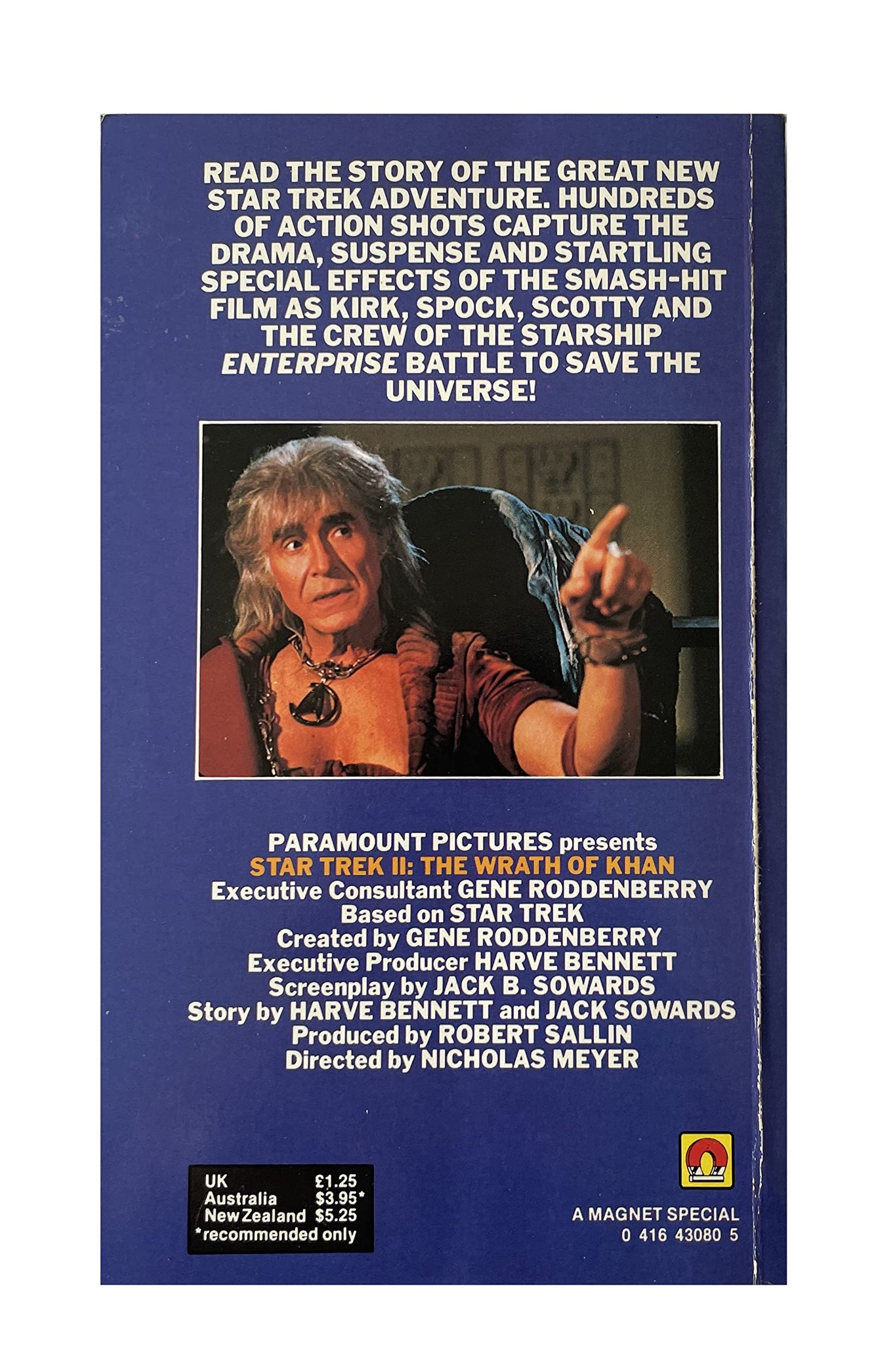 Vintage 1982 Star Trek II The Wrath Of Khan - The Photostory Paperback Book - Former Shop Stock