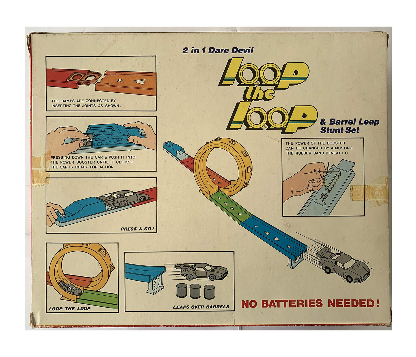 Vintage 1970s 2 In 1 Dare Devil Loop The Loop & Barrel Leap Stunt Car Set - Shop Stock Room Find