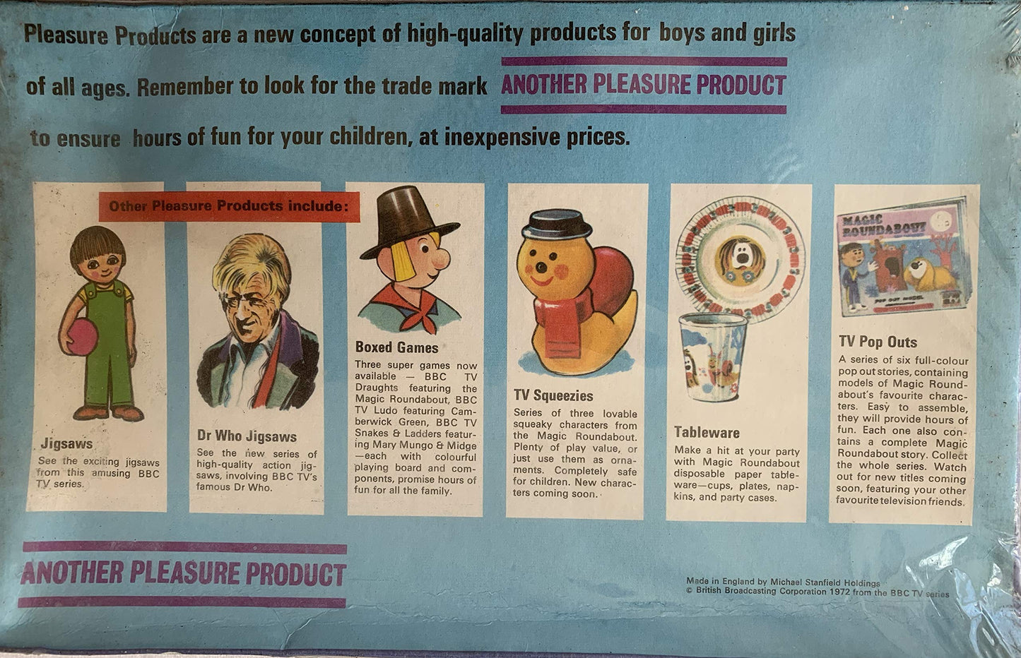 Vintage 1972 Dr Doctor Who Pleasure Products 100 Piece Jigsaw Puzzle Number 3, Doctor Who (Jon Pertwee) And The Daleks - Factory Sealed Shop Stock Room Find