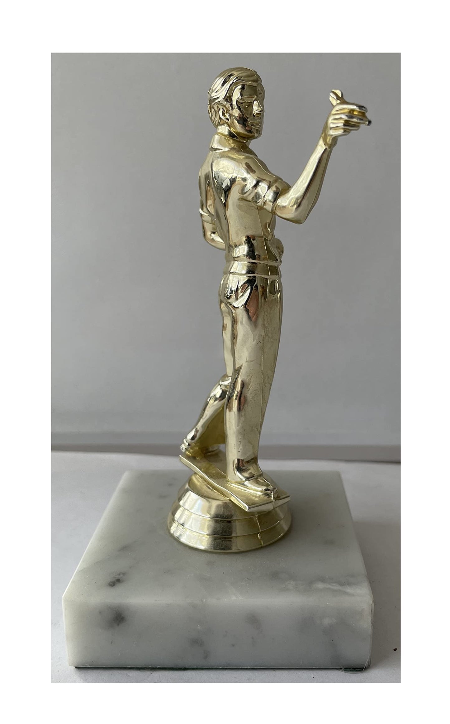 Vintage 1970's Darts Champion Winners Trophy On Marble Base