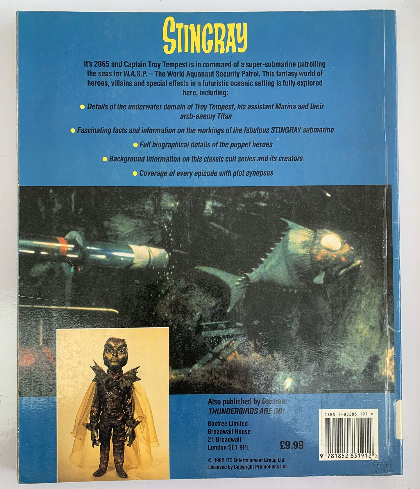 Vintage 1992 Gerry Andersons Stingray By Dave Rogers Large Paperback Book