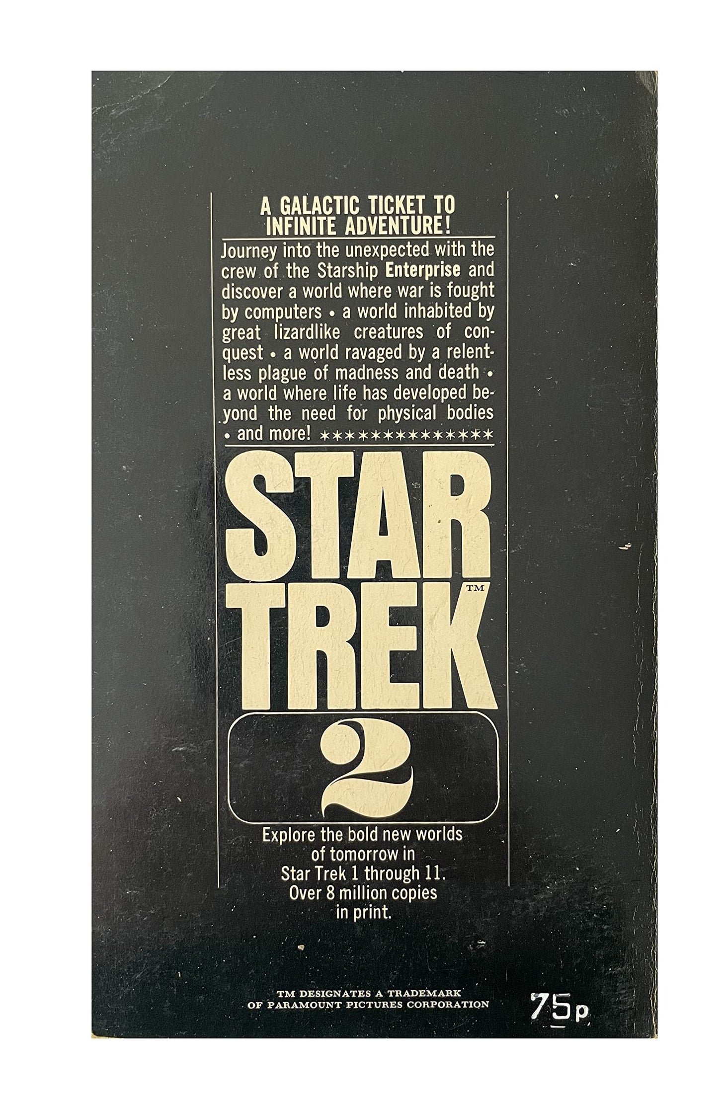 Vintage 1977 Star Trek 2 - Adapted From The Original Television Series - Paperback Book - By James Blish