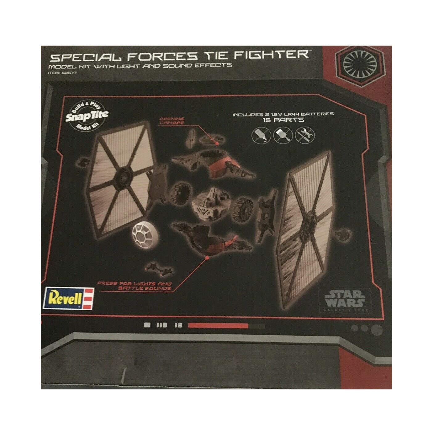 Disney Star Wars Galaxy’s Edge Exclusive Special Forces Tie Fighter Snap Tite Model Kit With Light And Sound Effects - Mint In Sealed Box