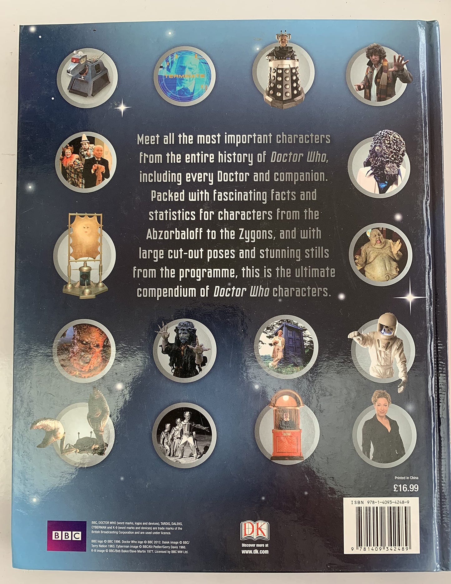 Vintage 2013 Doctor Who Character Encyclopedia - With All 11 Doctors Ans More Than 200 Friends And Foes - Hard Back Book