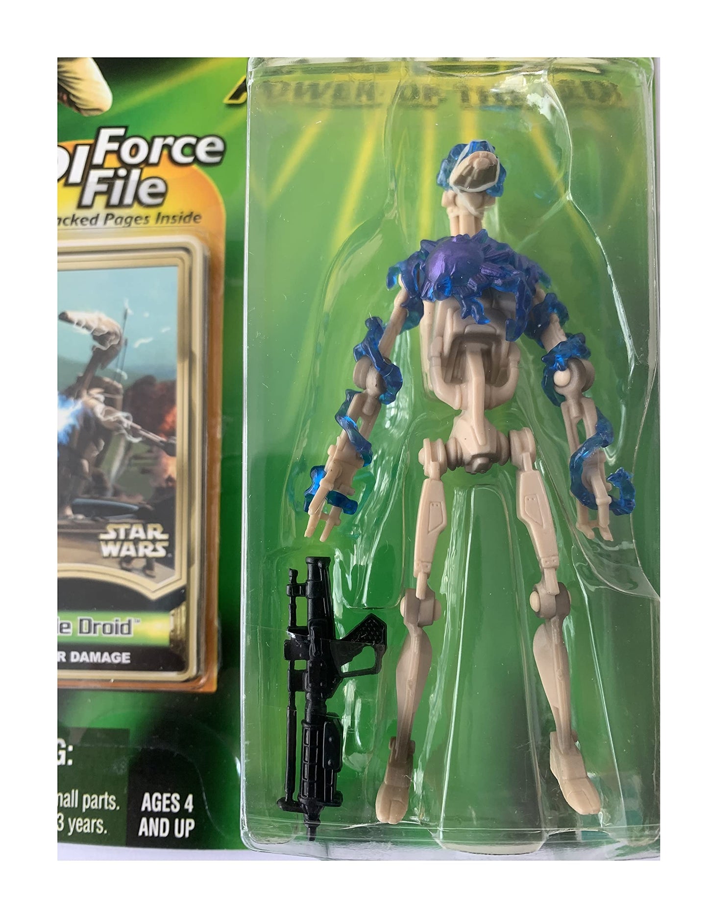 Vintage 2000 Star Wars The Power Of The Jedi Battle Droid With Boomer Damage Action Figure - Brand New Factory Sealed Shop Stock Room Find