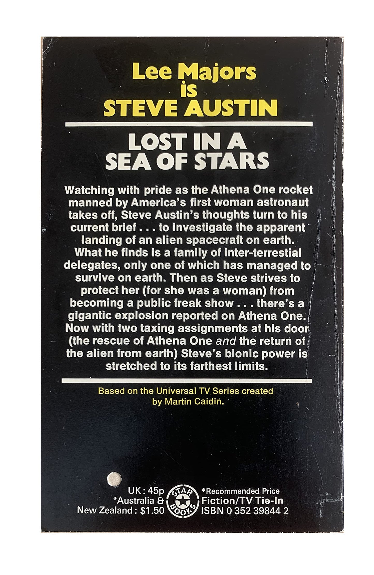 Vintage 1976 The Six Million Dollar man - The Rescue Of Athena One Paperback Book by Mike Jahn