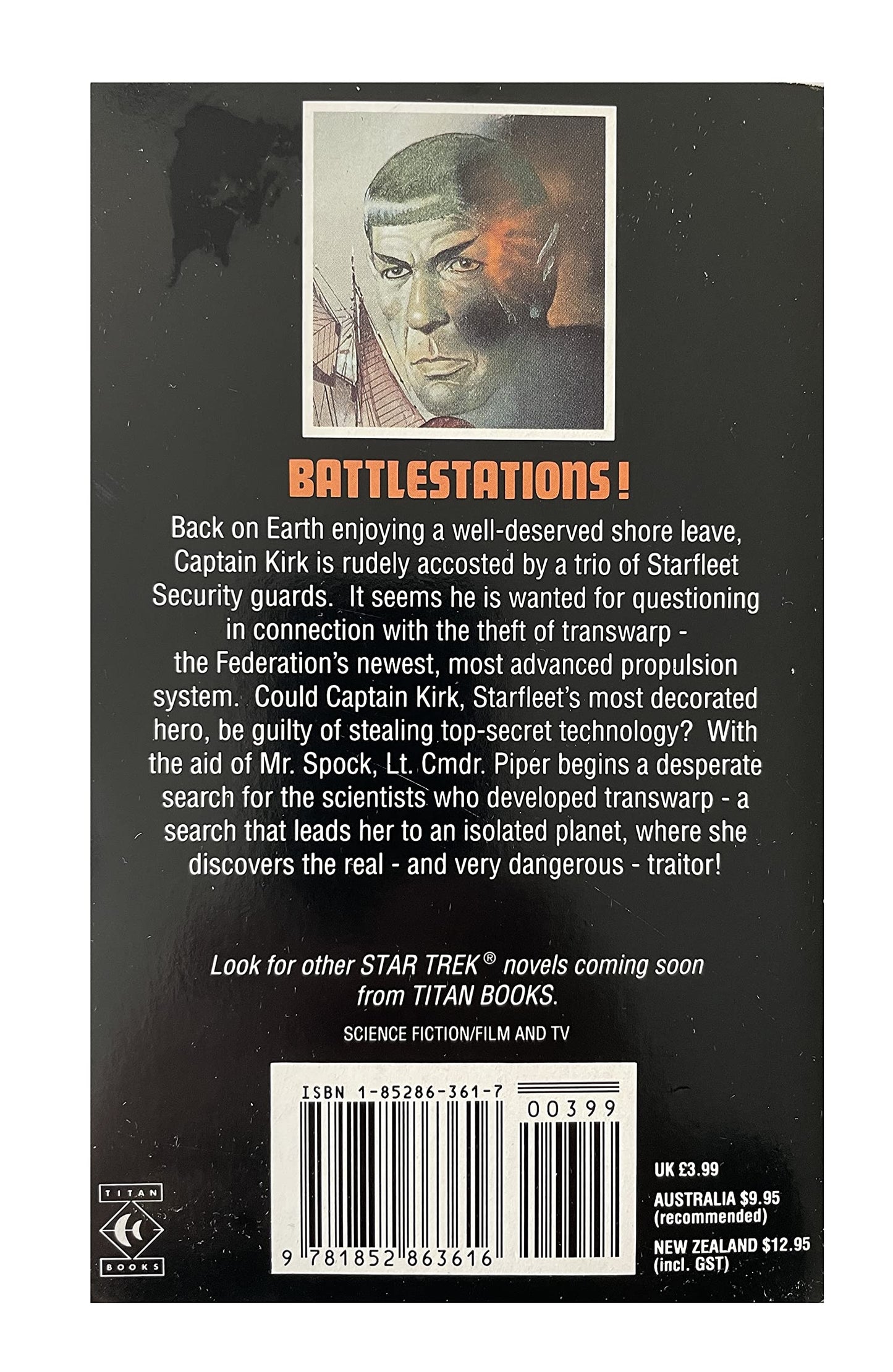 Vintage 1991 The New Star Trek Novel - Battleststions! - Paperback Book - By Diane Carey - Shop Stock Room Find