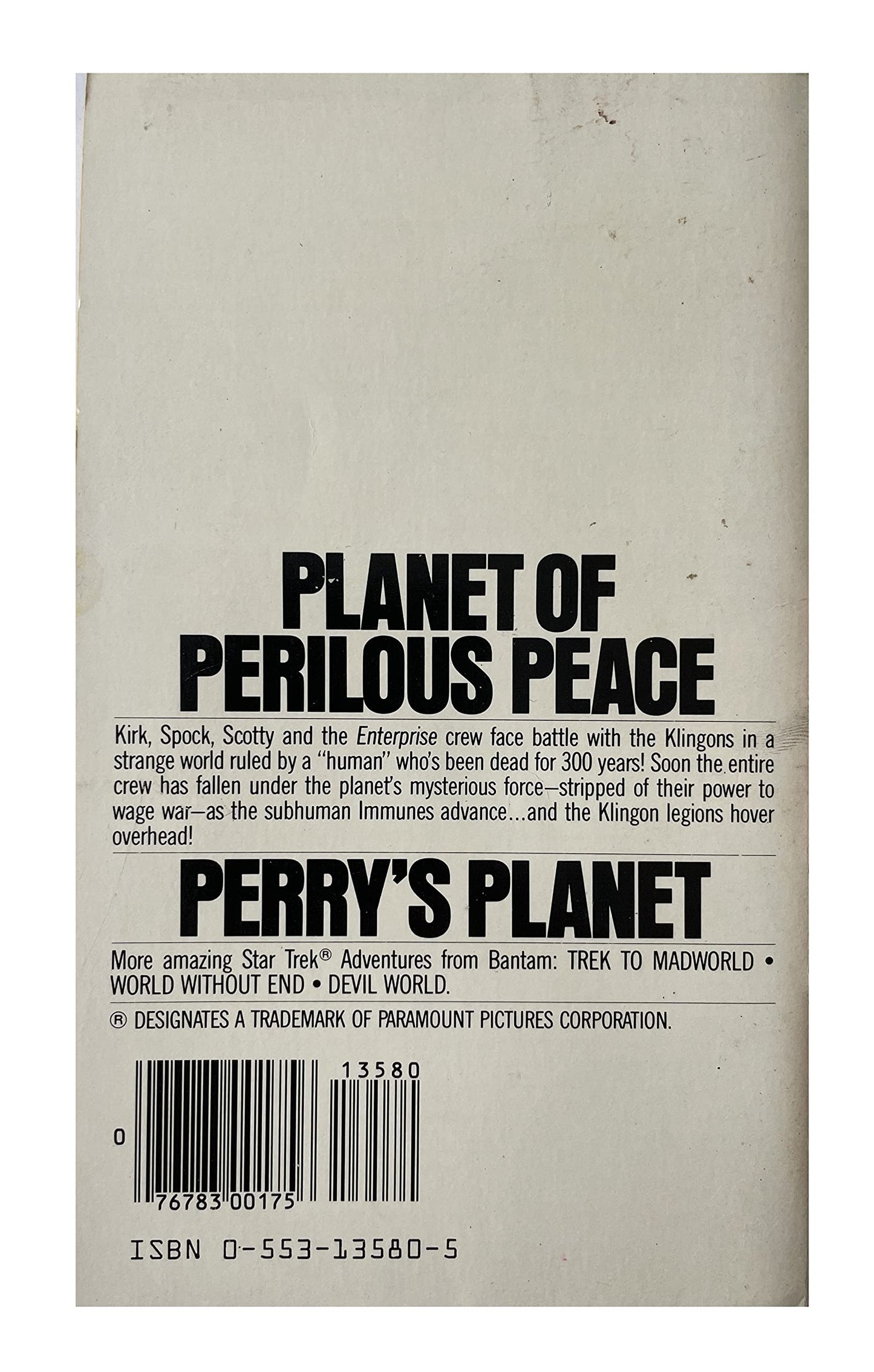 Vintage 1980 A New Star Trek Experience - Perry's Planet - Paperback Book - By Jack C. Haldeman II
