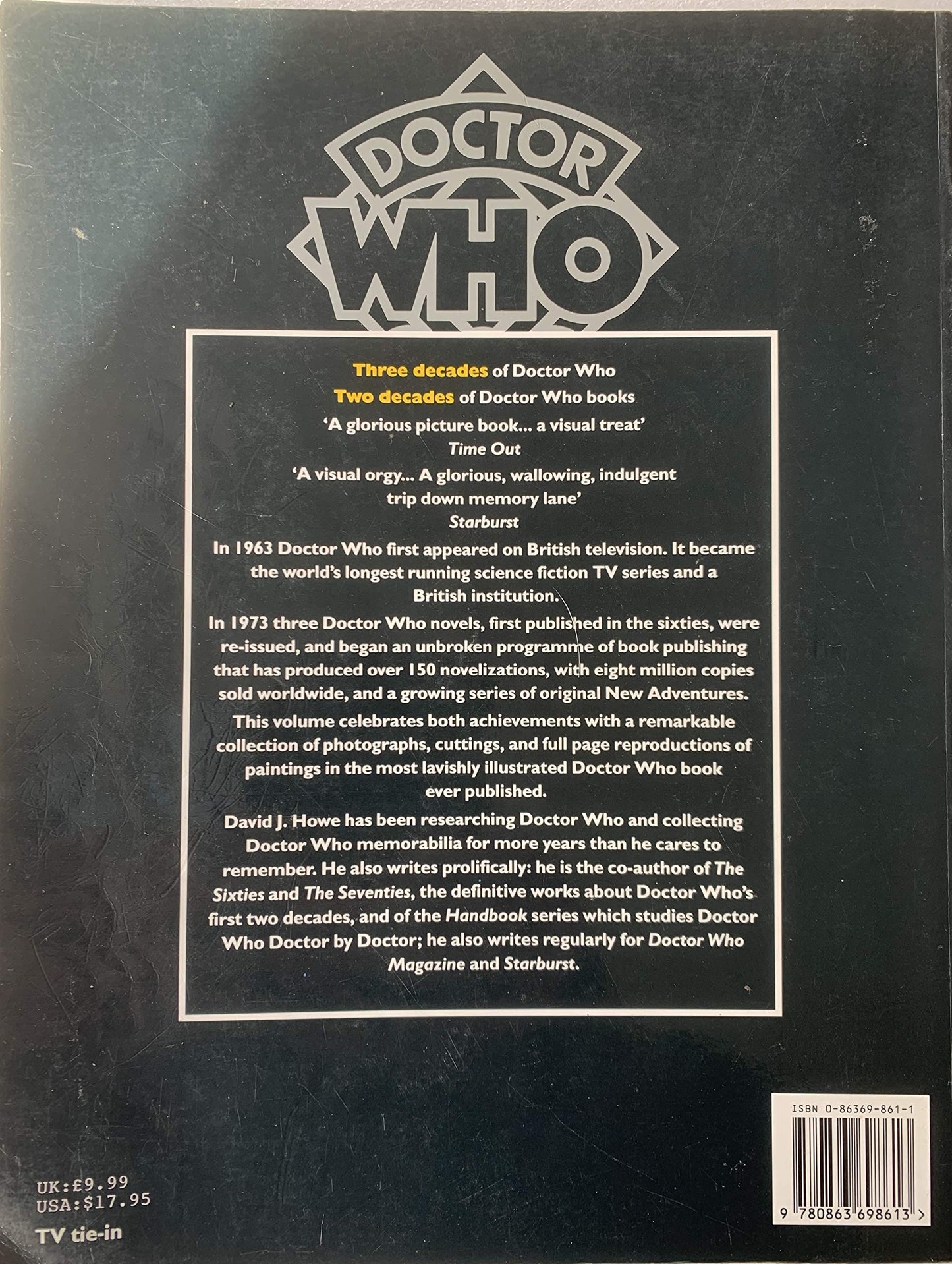 Vintage 1993 Doctor Who Timeframe: An Illustrated History By David J Howe - Large Paperback Book