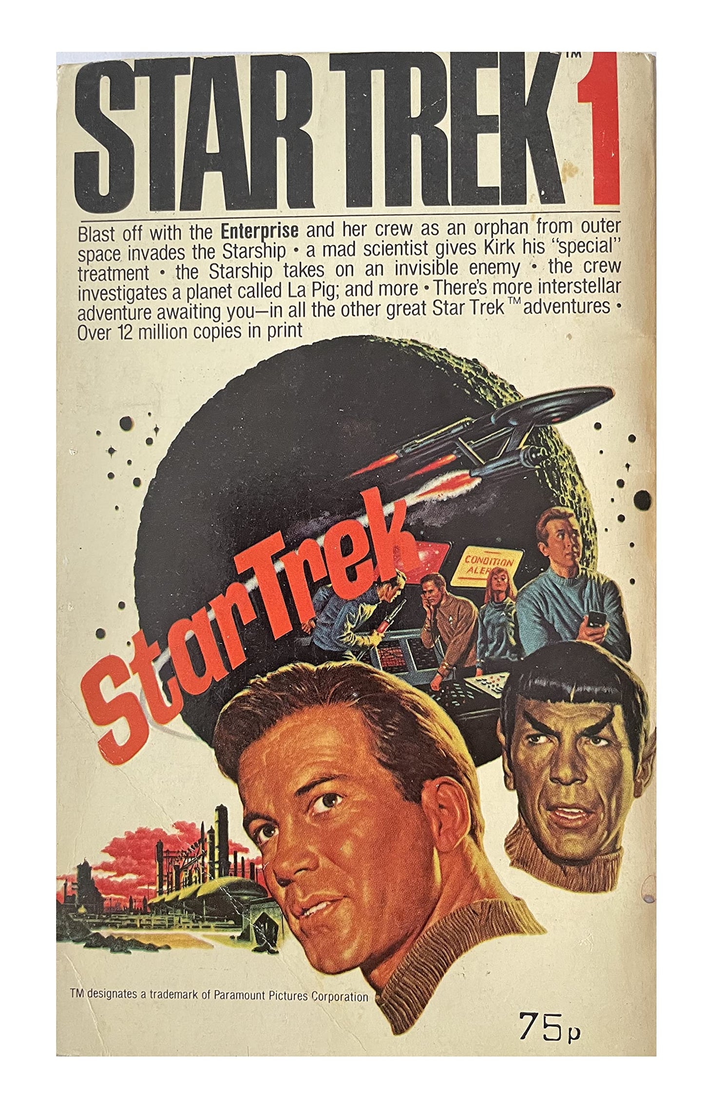 Vintage 1978 Star Trek 1 - Adapted From The Original Television Series - Paperback Book - By James Blish