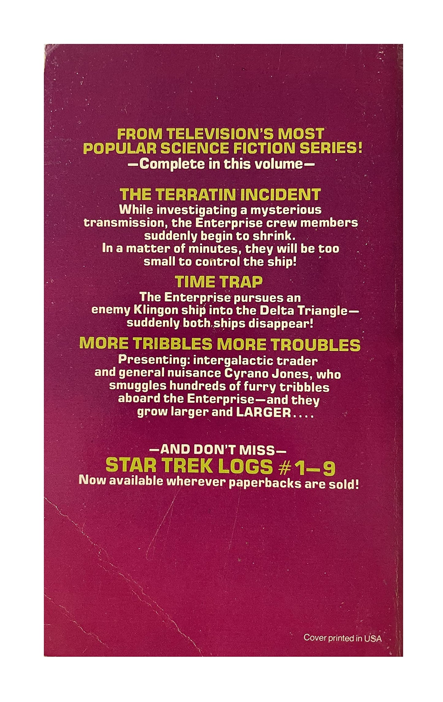 Vintage 1977 Star Trek Log Four - Adapted From The Animated TV Series - Paperback Book - By Alan Dean Foster