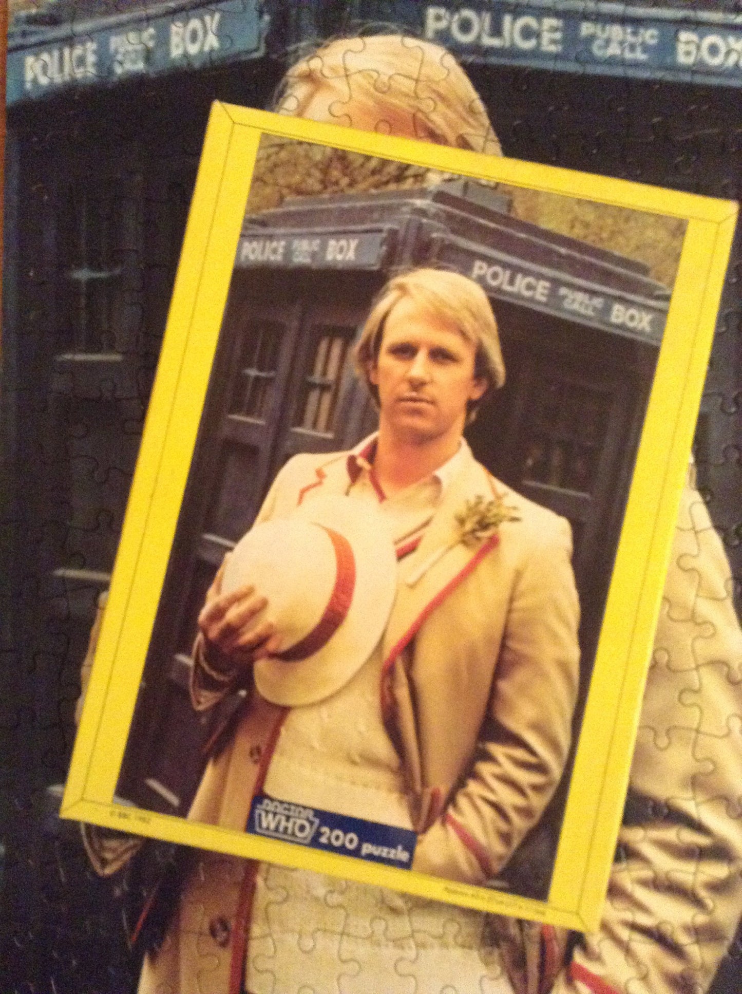 Doctor Who Vintage 1982 Waddingtons 200 Piece Fully Interlocking Jigsaw Puzzle Featuring Peter Davison And The Tardis