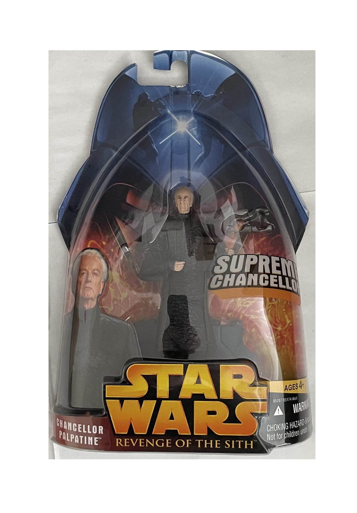 Vintage 2005 Star Wars Revenge Of The Sith Supreme Chancellor Palpatine Action Figure - Brand New Factory Sealed Shop Stock Room Find