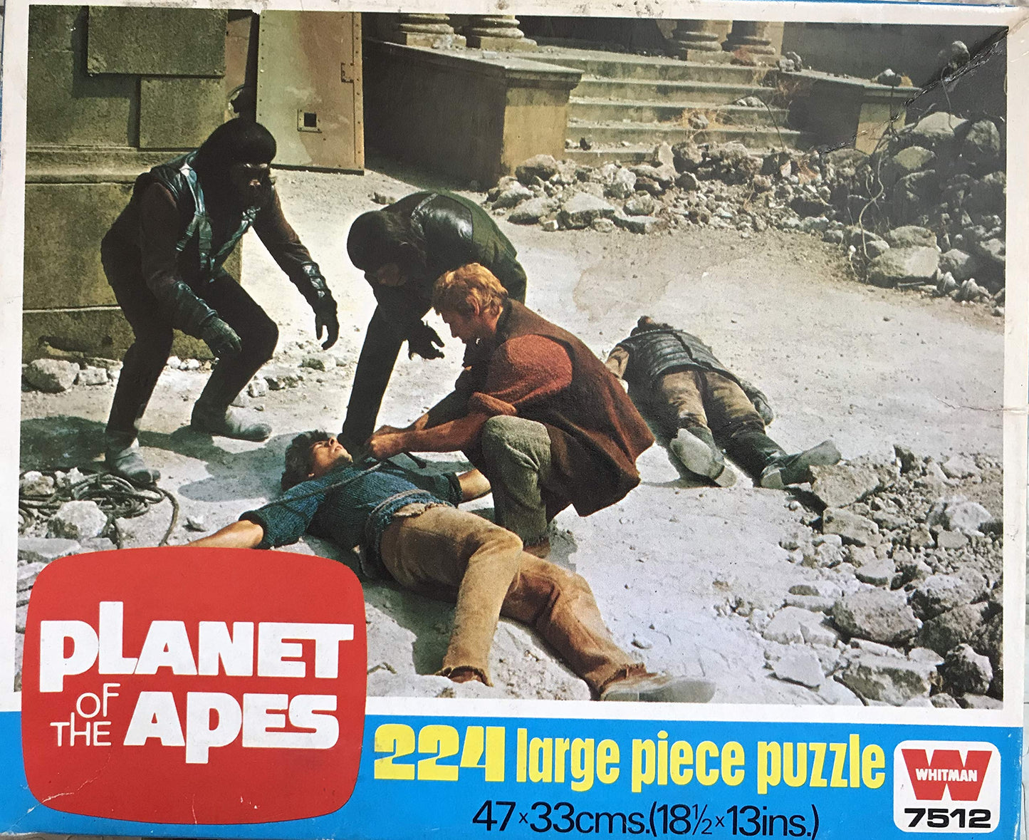 Planet Of The Apes Vintage 1974 Whitman 224 Piece Large Jigsaw Puzzle Number 7512