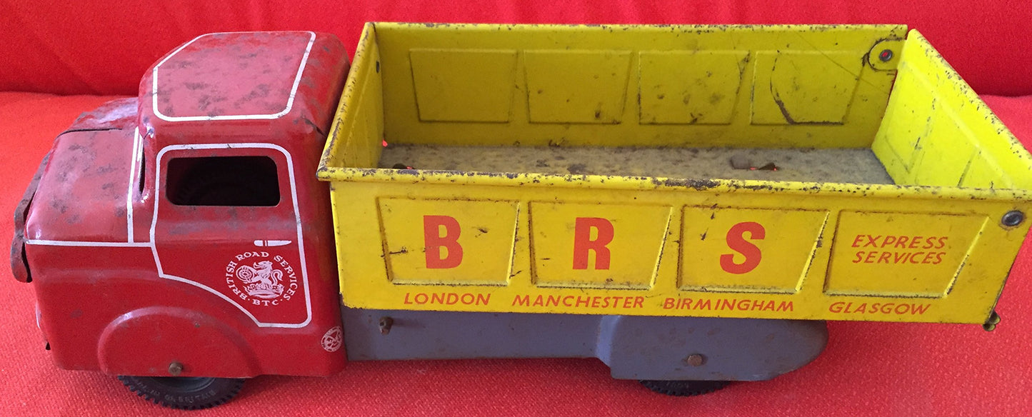 Vintage 1960'S - BTS British Road Services BRS Express Services Tipper Lorry Tin Toy