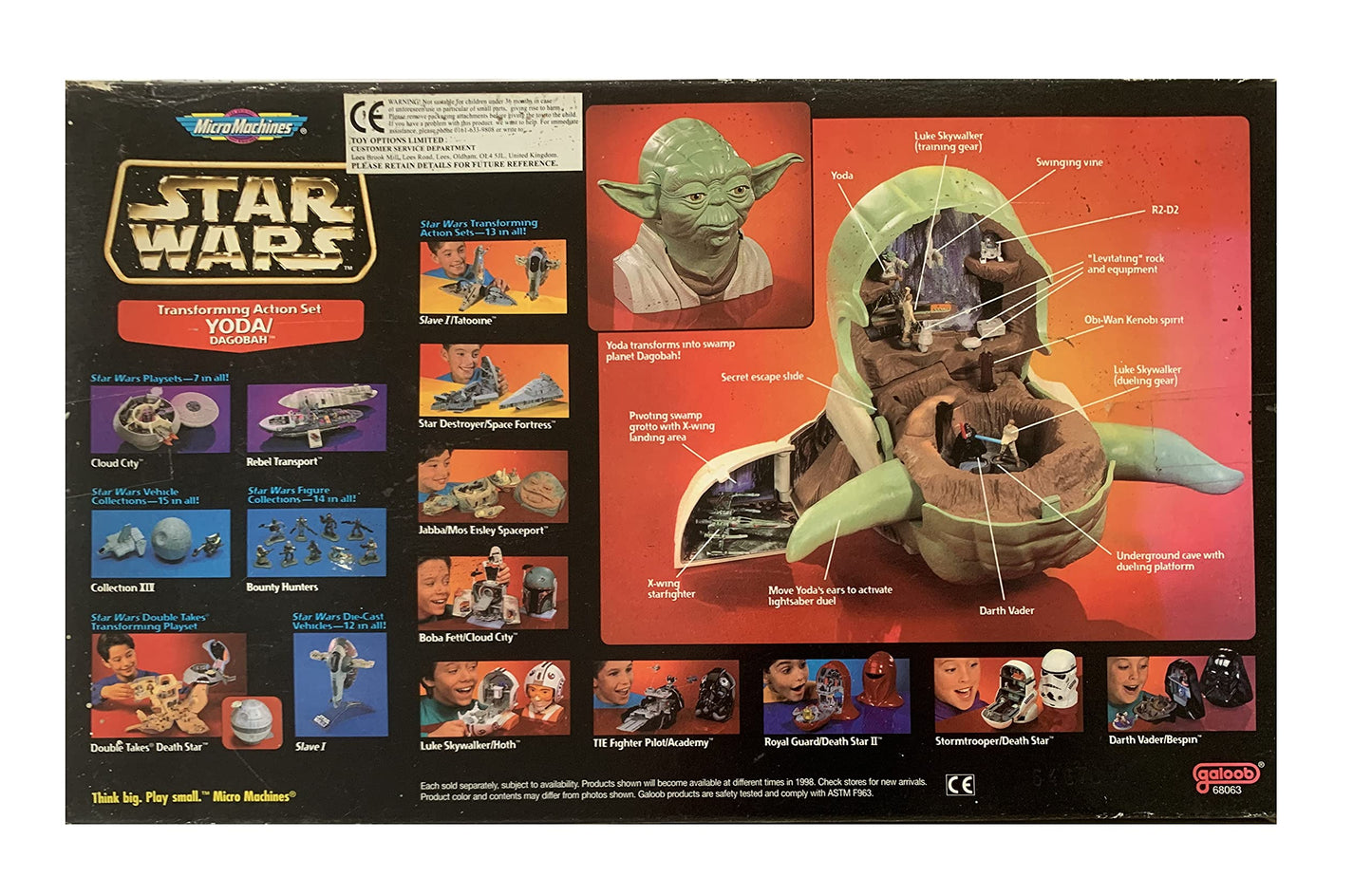 Vintage Ultra Rare Galoob 1998 Star Wars Micro Machines Yoda / Swamp Planet Dagobah Action Play Set - Brand New Factory Sealed Shop Stock Room Find