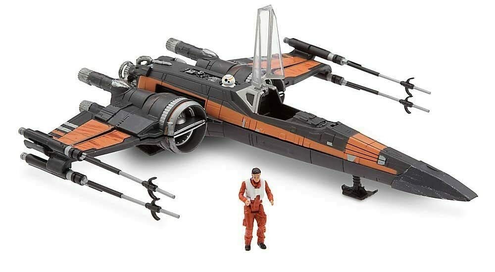 Star Wars The Last Jedi Disney Parks Exclusive Poe Dameron and X-wing Fighter Set - Mint In Sealed Box