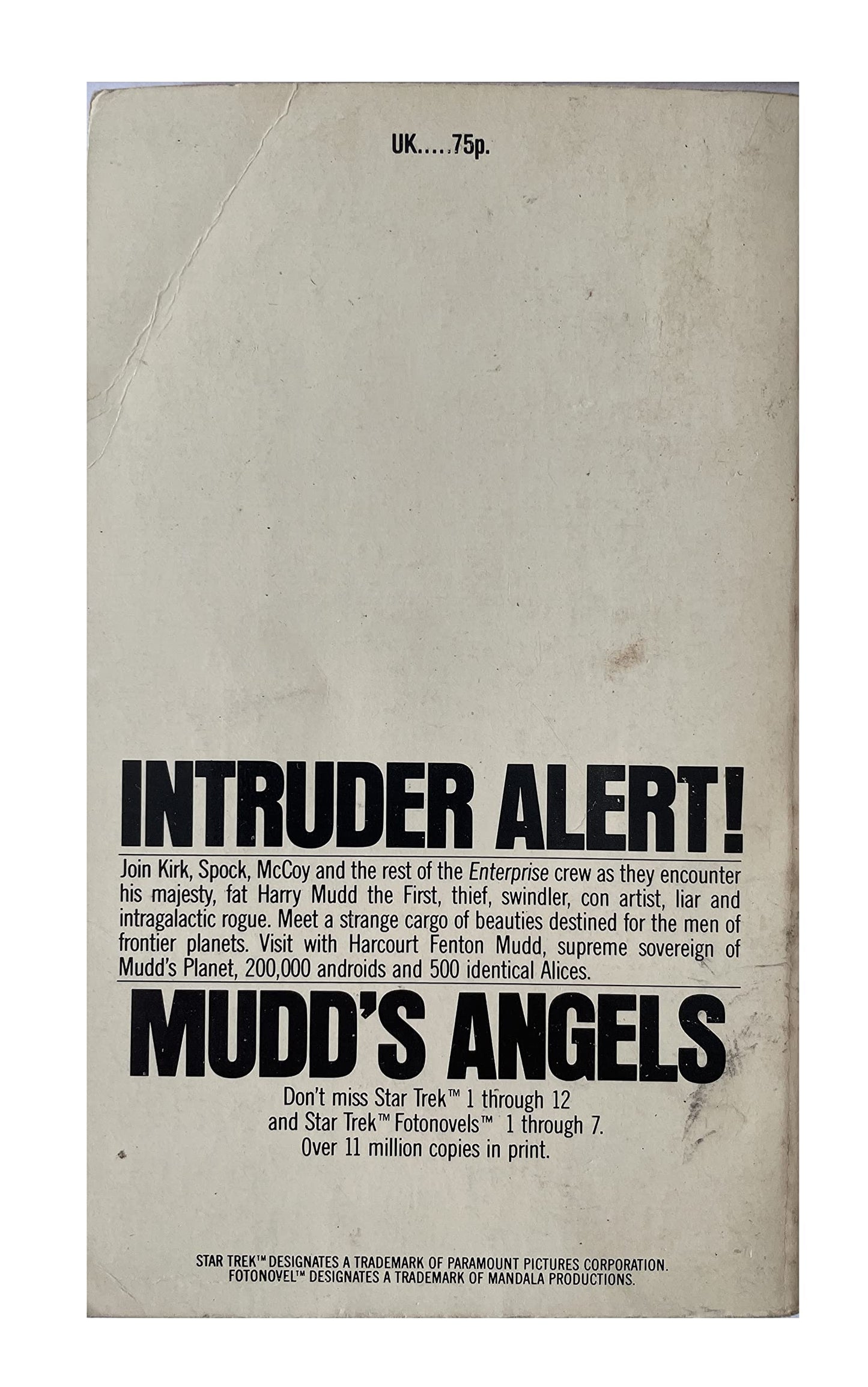 Vintage 1978 A Star Trek Adventure Adaption Novel - Mudd's Angels - Paperback Book - By J.A. Lawrence