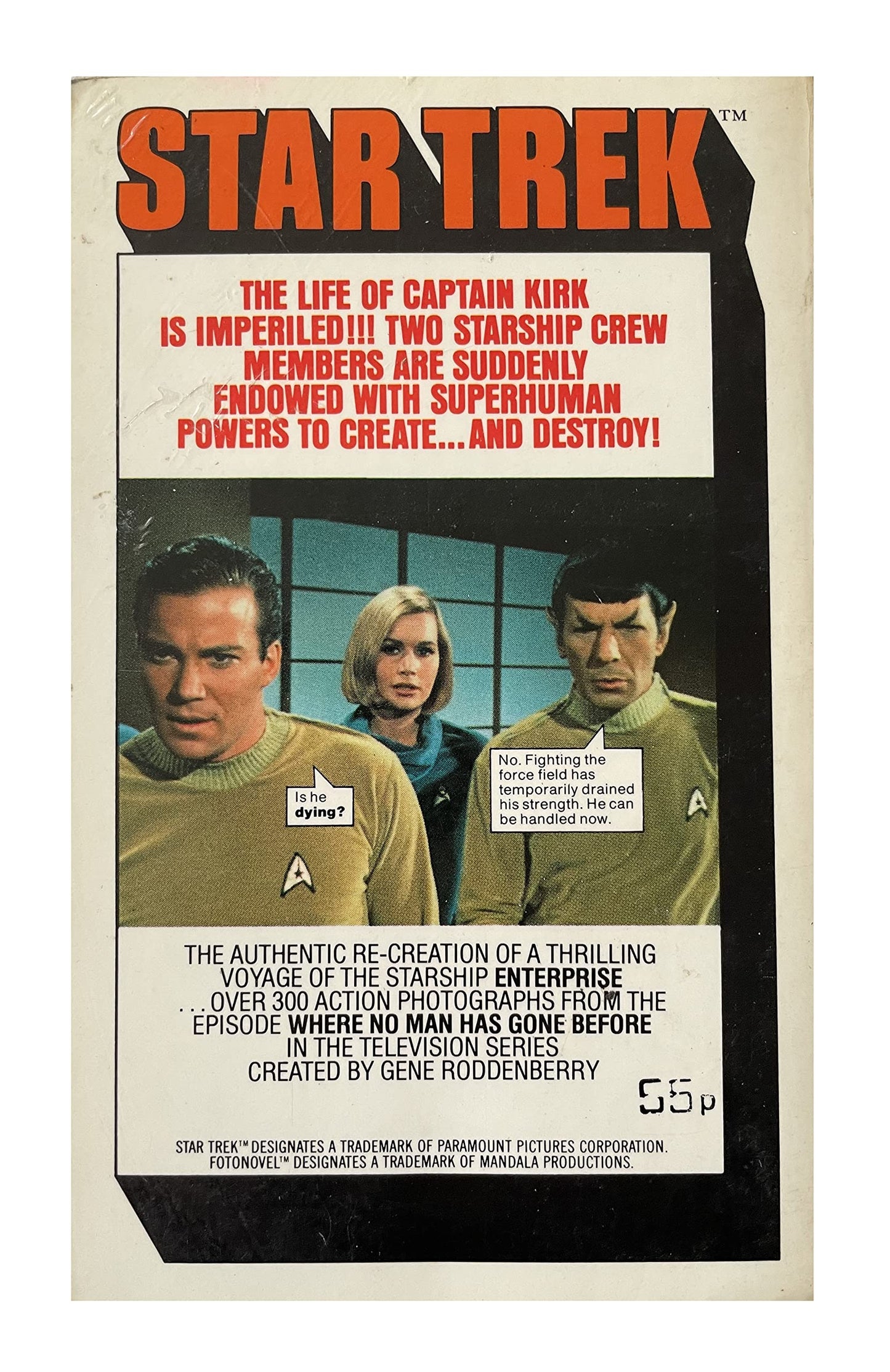 Vintage 1977 Star Trek Fotonovel No. 2 Where No Man Has Gone Before Paperback Book - Former Shop Stock