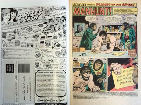 Vintage Marvel Comics Group Adventures On The Planet Of The Apes Comic Issue No. 3 - December 1975 Ex Comic Shop Stock [Unknown Binding]