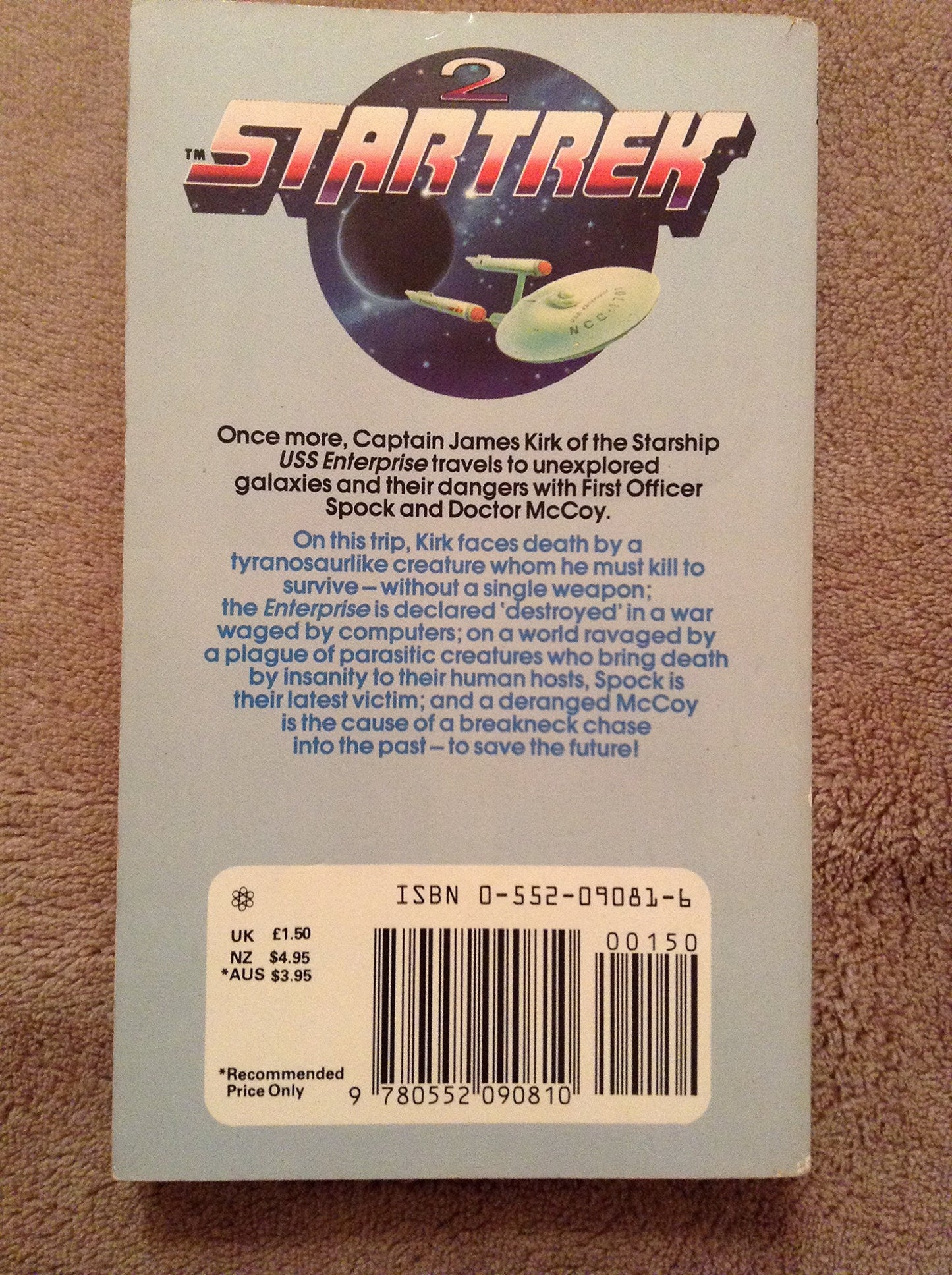 Vintage 1984 Corgi Star Trek 2 Paperback Book