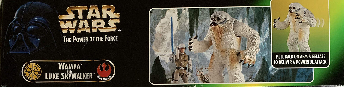 Vintage Star Wars Vintage 1997 The Power Of The Force Wampa And Luke Skywalker In Hoth Gear Action Figure - Brand New Factory Sealed Shop Stock Room Find