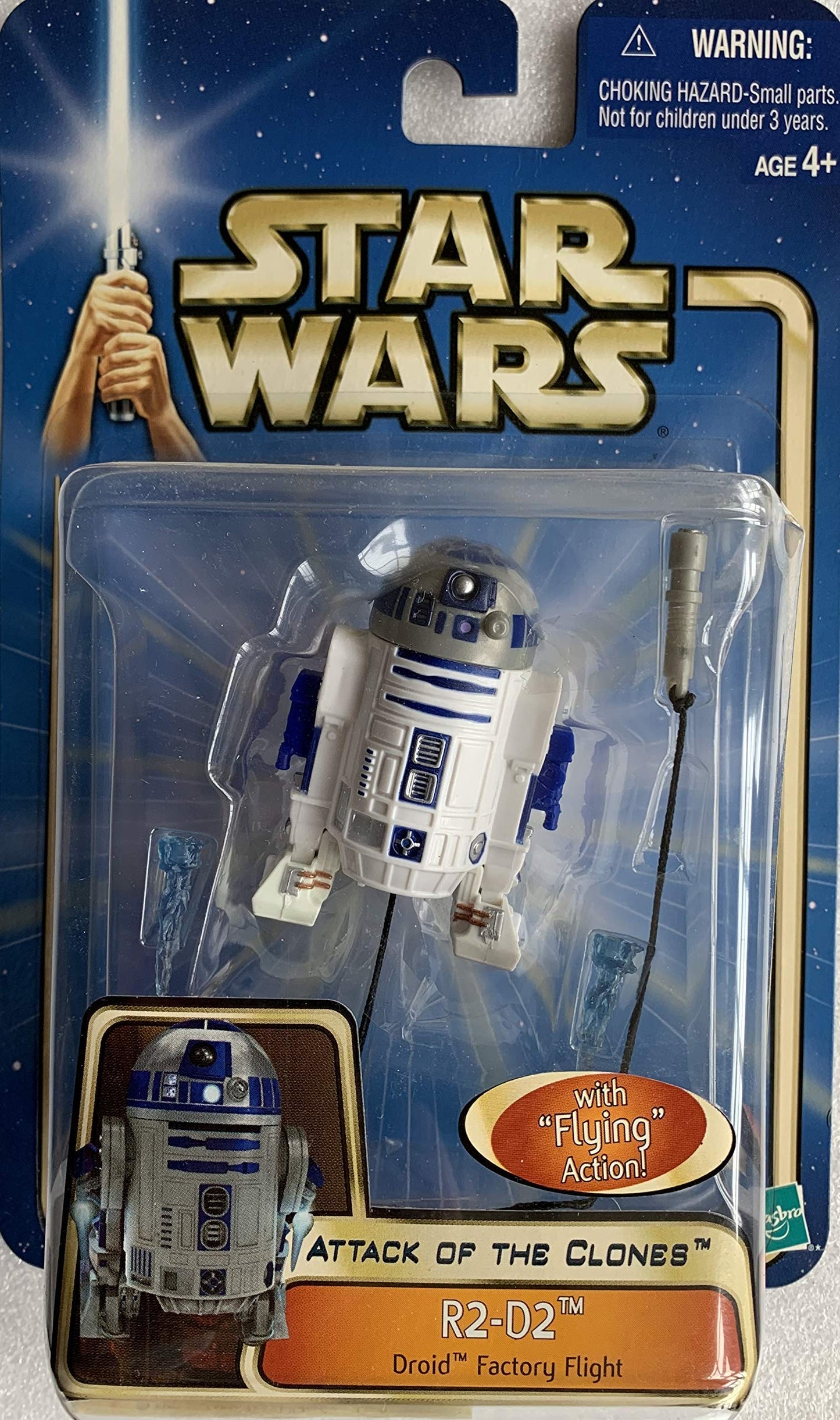 Vintage 2002 Star Wars Episode II Attack Of The Clones R2-D2 Droid Factory Flight Action Figure - Brand New Factory Sealed Shop Stock Room Find