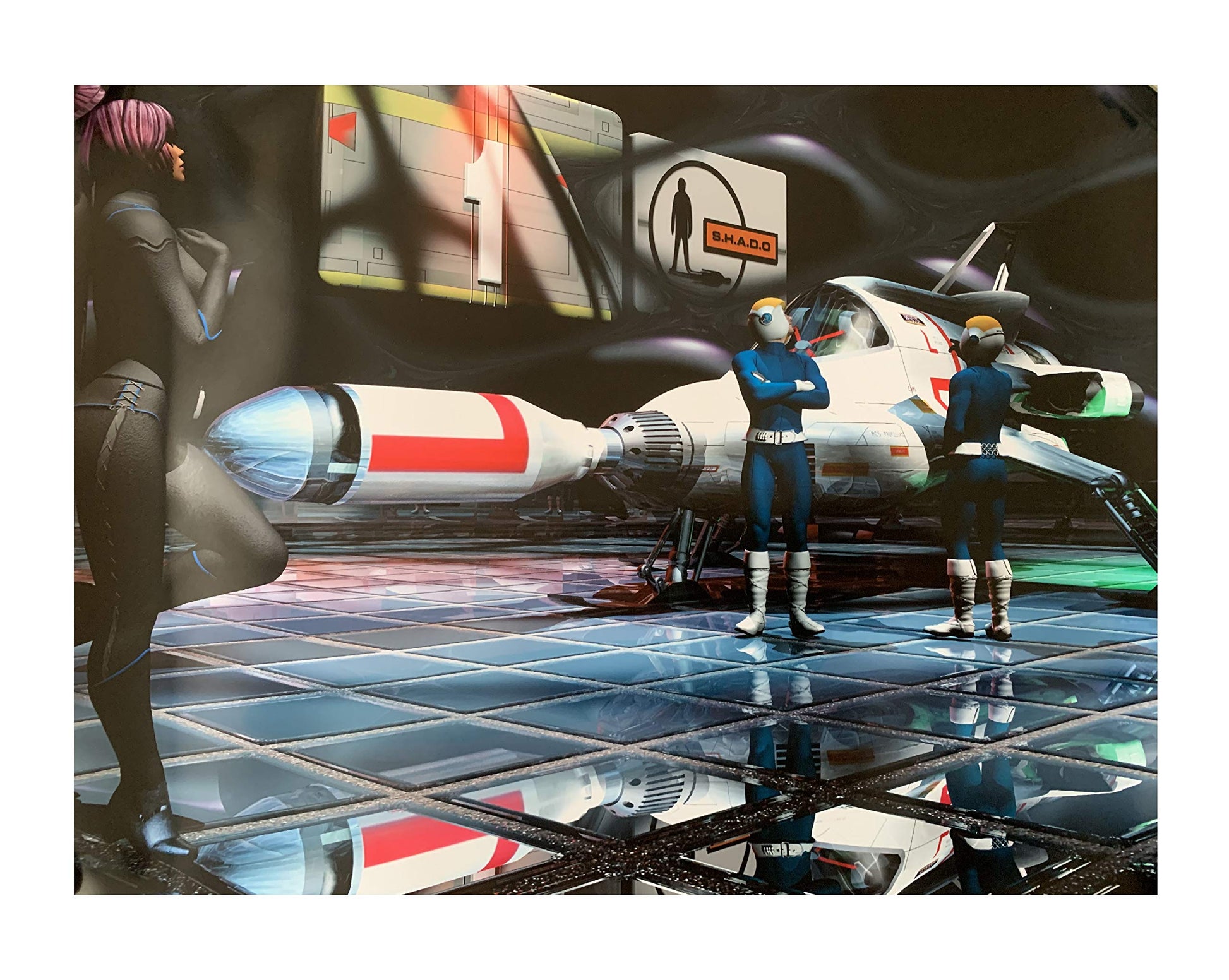 Vintage Gerry Andersons UFO - Moonbase Interceptor Hanger Bay Photo Qu ...