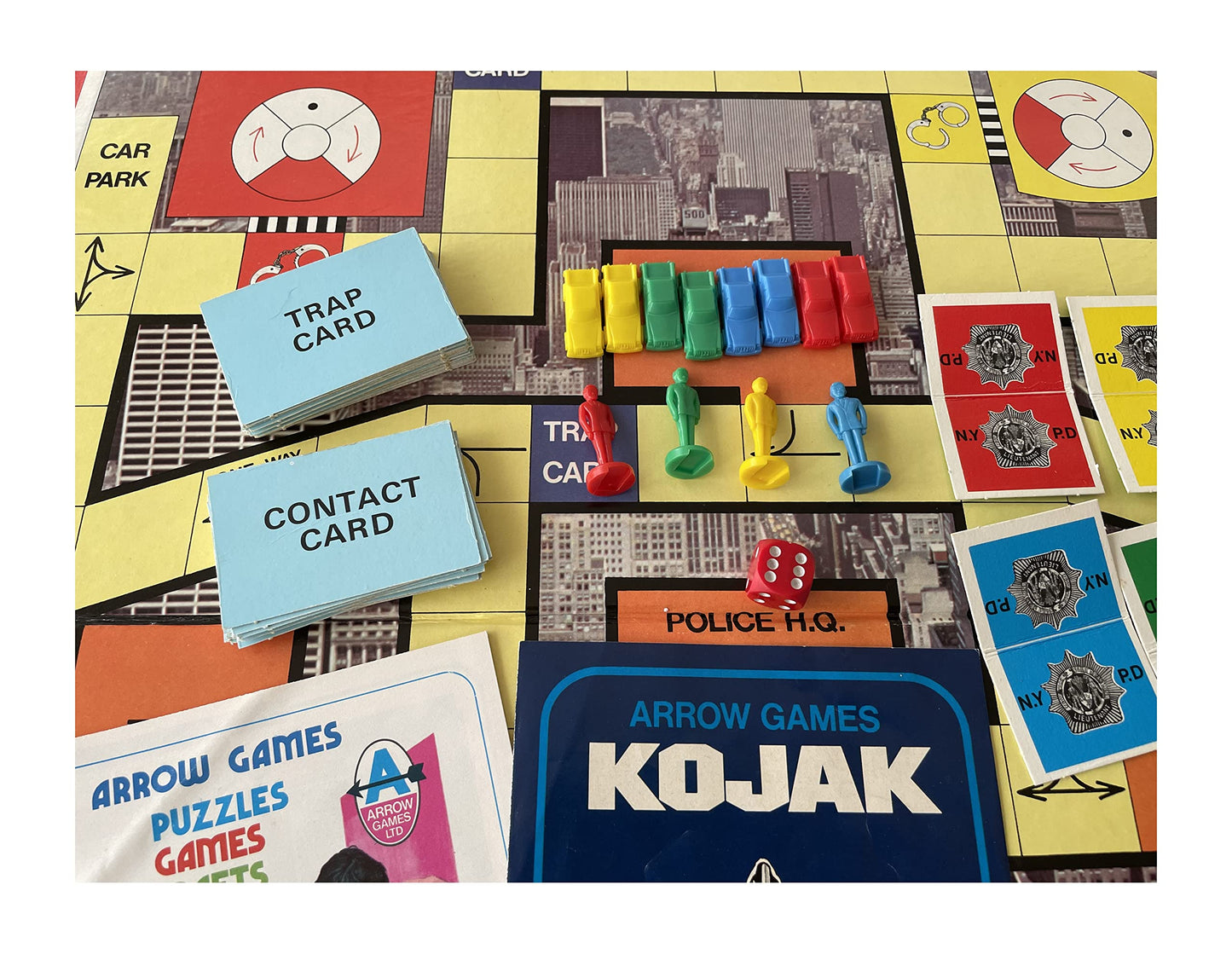 Vintage Arrow Games 1975 Kojak Detective Board Game - Complete & In The Original Box