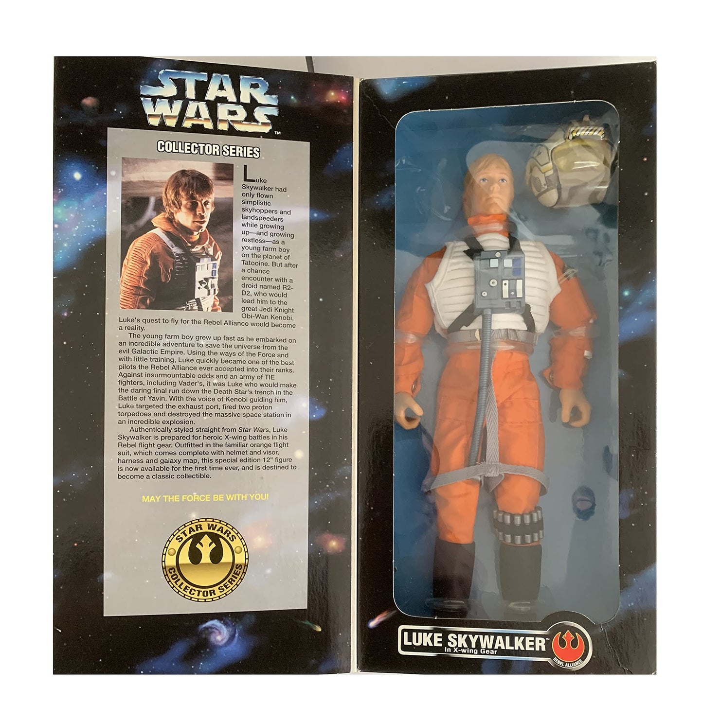 Vintage 1996 Star Wars Collector Series Luke Skywalker In X-Wing Gear 12 Inch Fully Poseable Action Figure, Authentically Styled Outfit and Accessories - Brand New Shop Stock Room Find