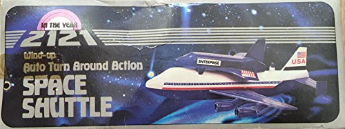 Vintage Ace Toy 1980's In The Year 2121 Space Shuttle Enterprise On A Nasa USA B747 Wind Up Auto Turn Around Action Air Plane Mint In Box
