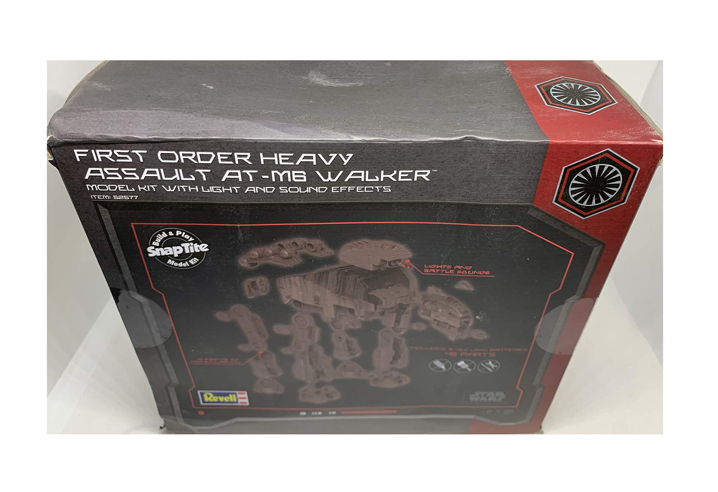 Disney Star Wars Galaxy’s Edge Exclusive First Order Heavy Assault AT-M6 Vehicle Snap Type Model Kit With Light And Sound Effects - Mint In Sealed Box