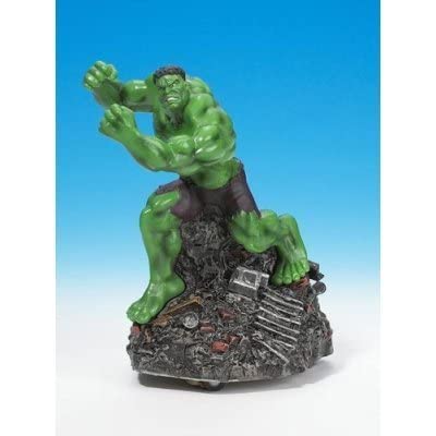 Vintage 2003 Hulk - Smash & Go Hulk Action Figure With Punching Action On Street Rubble Base - Brand New Factory Sealed Shop Stock Room Find