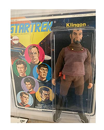 Vintage Star Trek 1976 The Original Series Mego Corporation 8 Inch Klingon Action Figure On Original Card - AFA Graded In Case