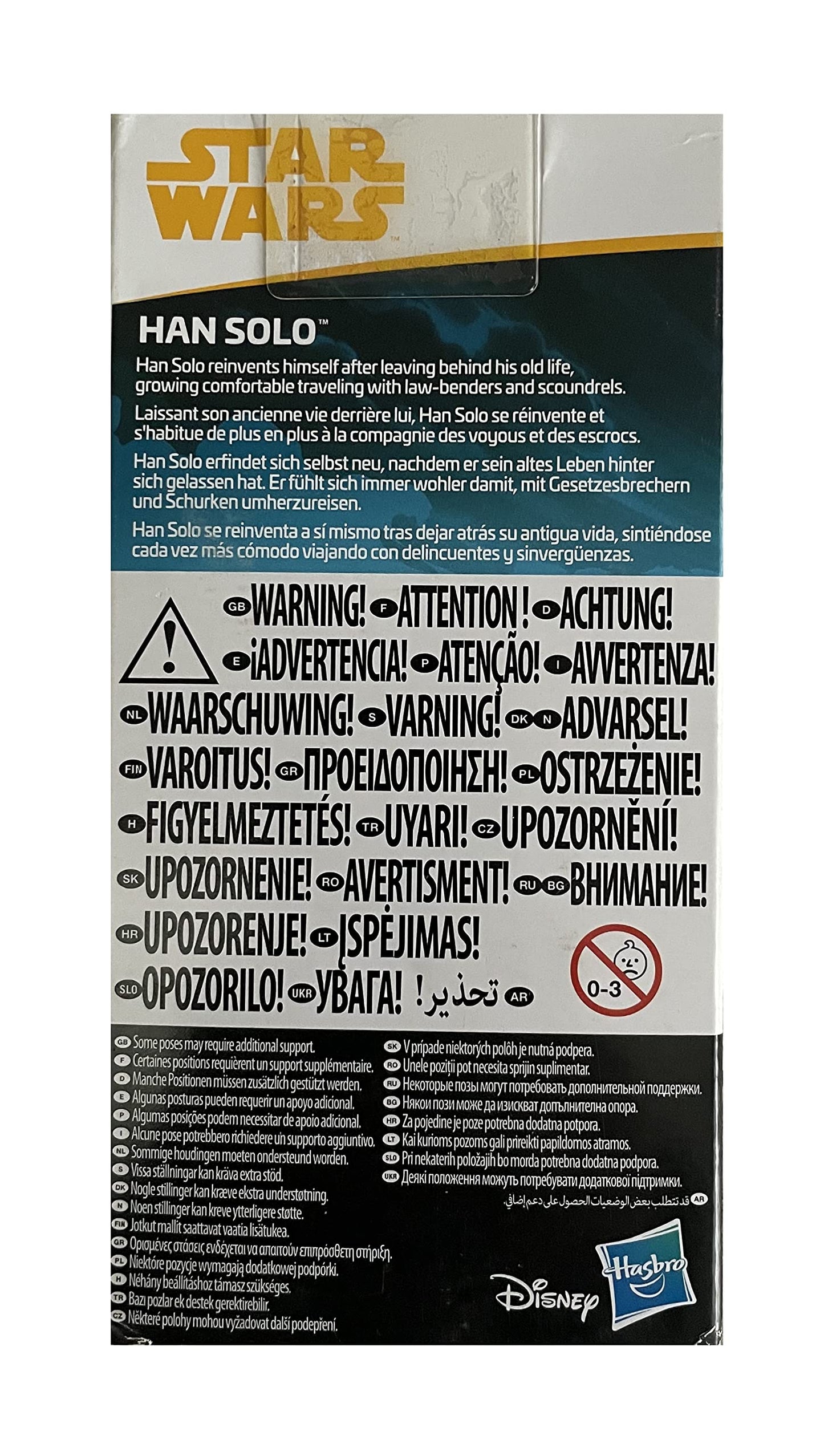Star Wars 2015 Solo The Movie - Han Solo 6 Inch Action Figure In Window Box - Factory Sealed Shop Stock Room Find