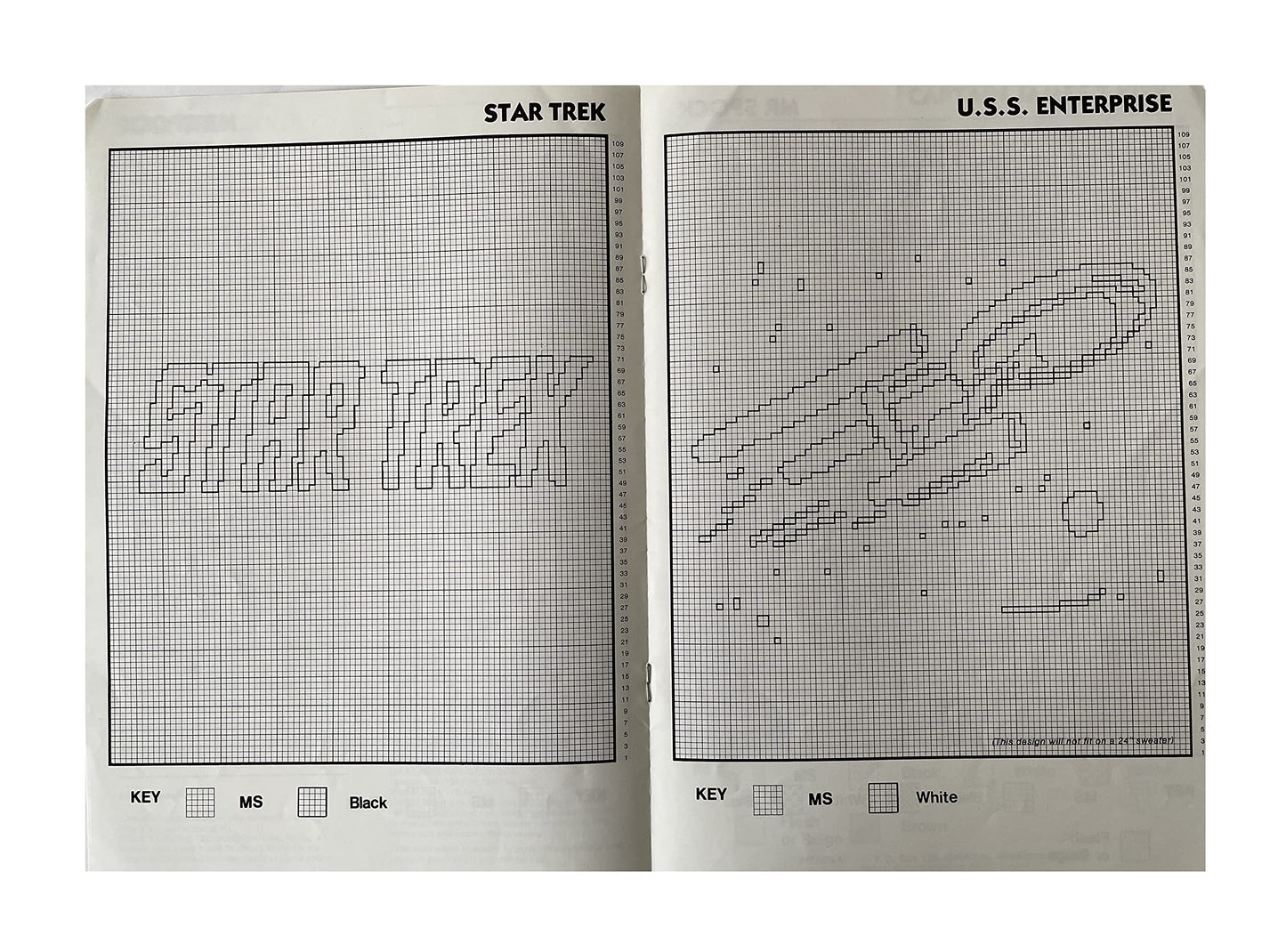 Vintage 1987 Star Trek The Original Series 5 Knitting Patterns Magazine - Brand New Shop Stock Room Find