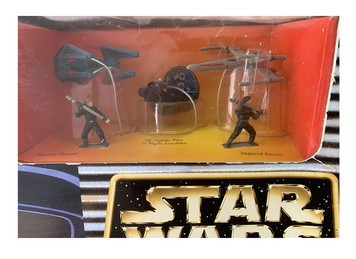 Vintage Star Wars Micro Machines Imperial Tie Fighter Pilot Head / Imperial Academy Training Center Transforming Action Play Set - Brand New Factory Sealed Shop Stock Room Find