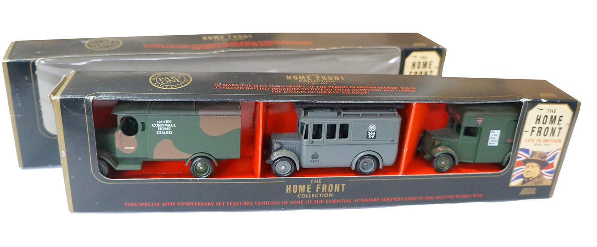 Vintage 1991 Lledo Promotional Models Of Days Gone Limited Edition The Home Front - Life In Britain 1940-1941 Three Vehicle Set New In Box - Shop Stock Room Find.
