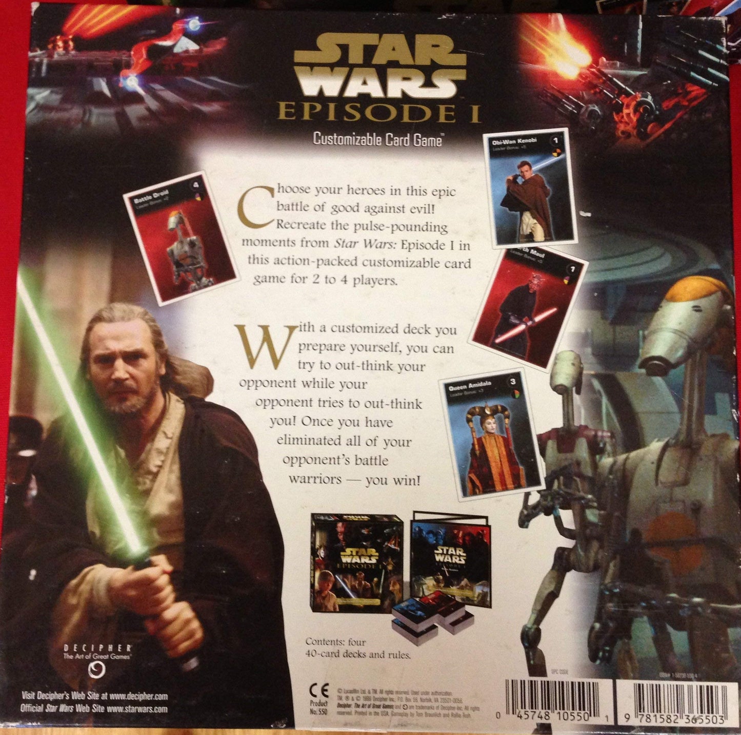 Star Wars Customizable Card Game Box Set Containing Over 540 CCG Game Cards From Various Sets