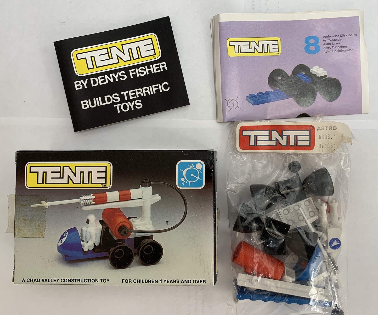Vintage 1970's Tente Astro Lazer Building Blocks Toy Set No. 06308 - A Chad Valley Construction Toy By Denys Fisher - Shop Stock Room Find.