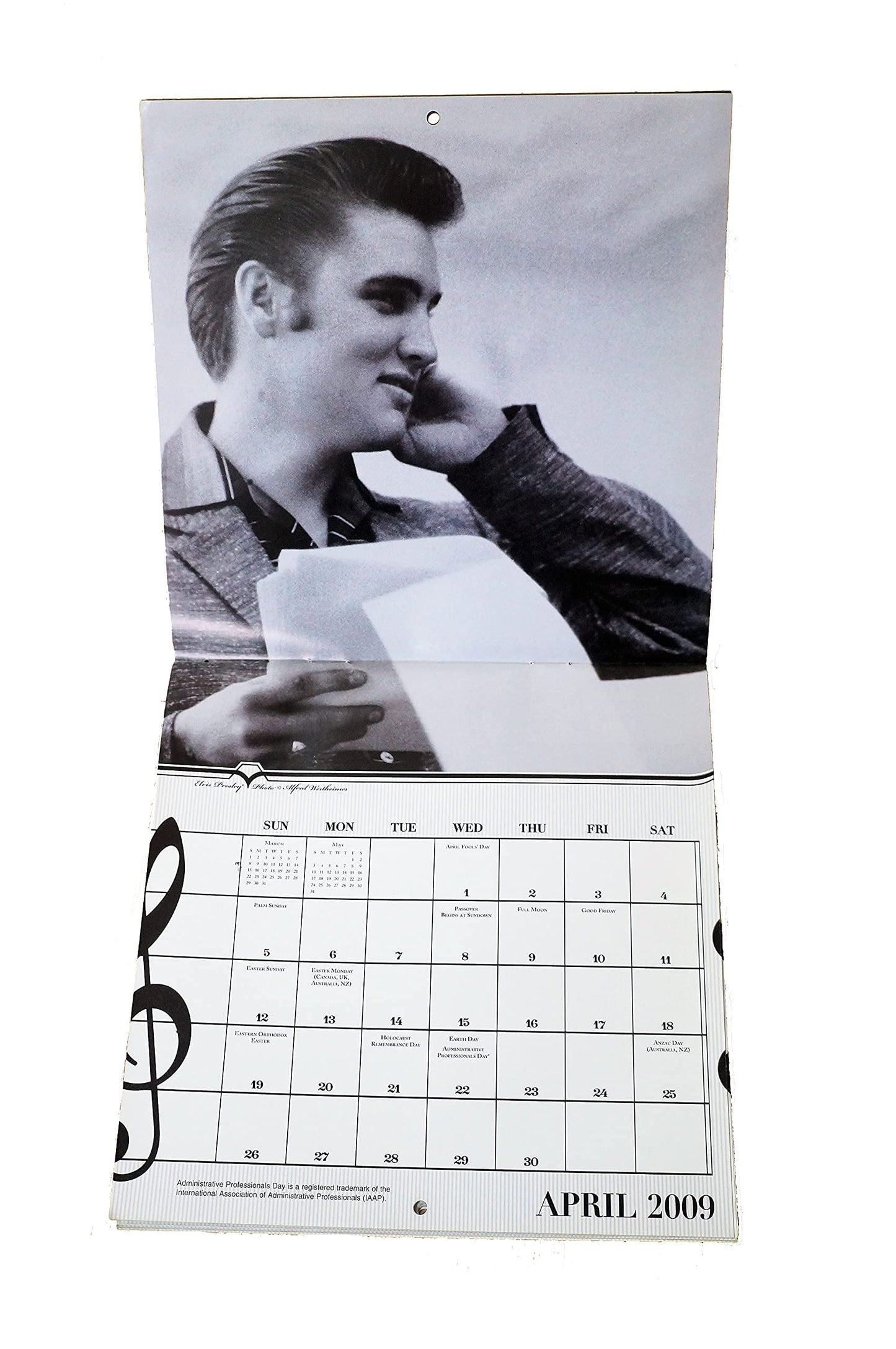 Vintage 2008 Elvis Presley The Alfred Wertheimer Collection - A 16 Month 2009 Calendar - Shop Stock Room Find