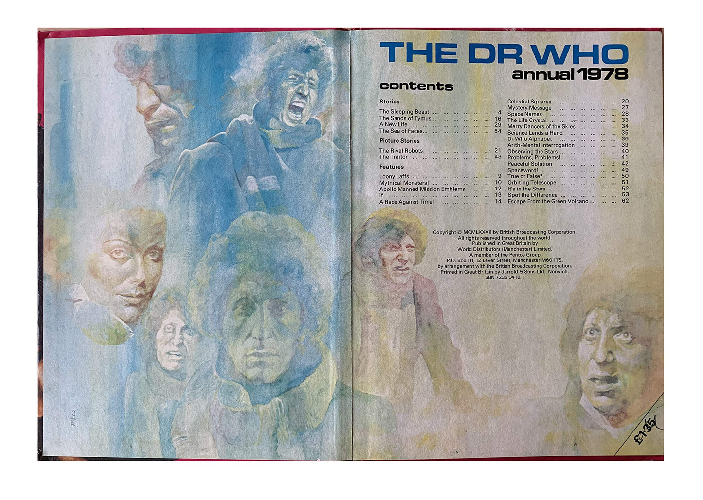 Vintage The Dr Who Annual 1978 Starring Tom Baker