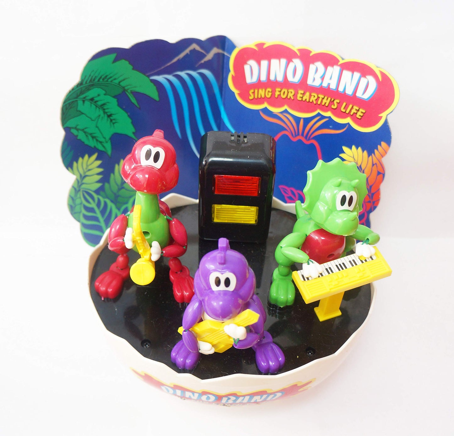 Vintage 1993 Dino Band Sing For Earths Life - Sound Activated Novelty Stage Show Toy - Complete In The Original Box - Shop Stock Room Find