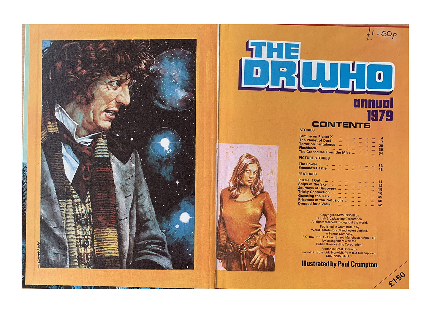 Vintage The Dr Who Annual 1979 Starring Tom Baker