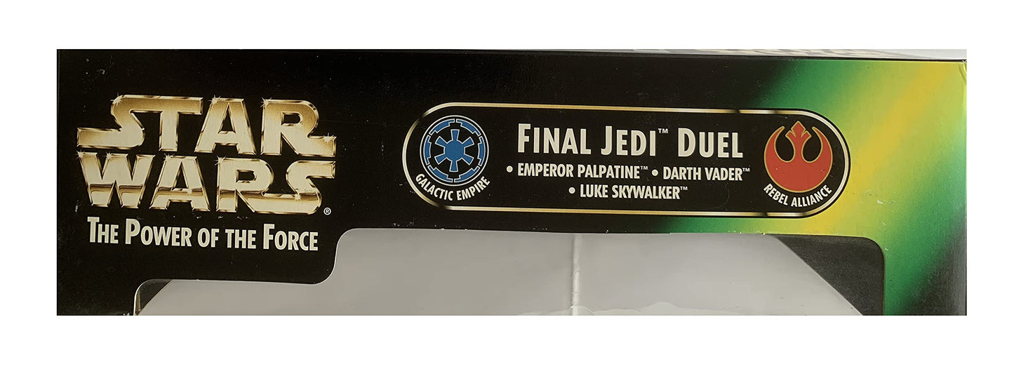 Vintage Star Wars 1997 The Power Of The Force Cinema Scene - Final Jedi Dual - Emperor Palpatine, Darth Vader & Luke Skywalker Action Figure 3 Pack - Brand New Shop Stock Room Find
